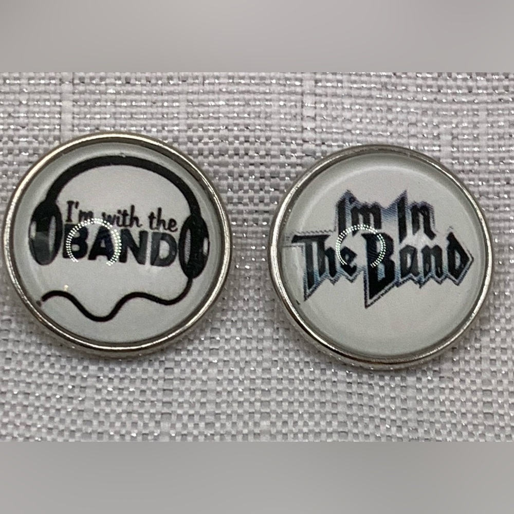 I’m with the Band - I’m in the Band - Snap Button Charms - Set of 2